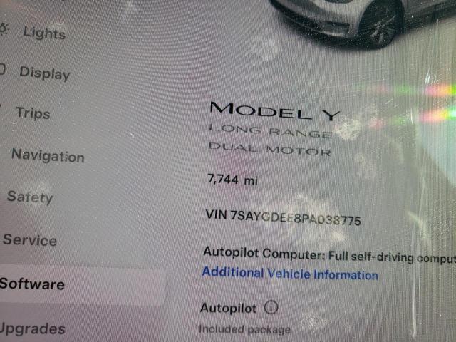 7SAYGDEE8PA038775 | 2023 TESLA MODEL Y