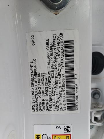 1HGCV3F23NA037233 | 2022 HONDA ACCORD HYB