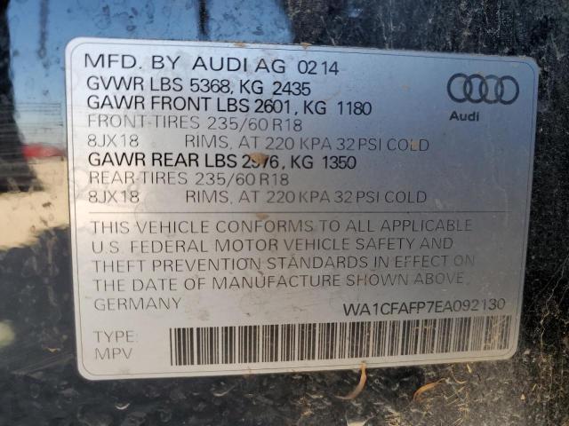 VIN WA1CFAFP7EA092130 2014 Audi Q5, Premium no.12