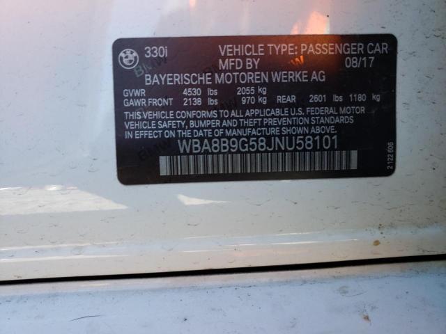 2018 BMW 330 I - WBA8B9G58JNU58101
