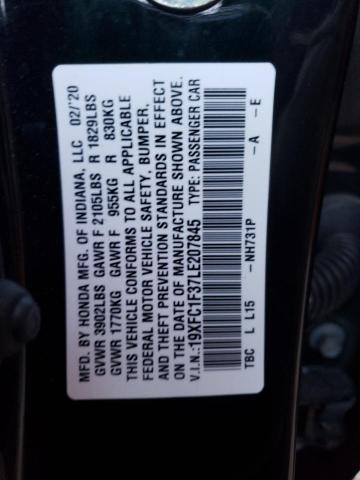 2020 HONDA CIVIC EX - 19XFC1F37LE207845