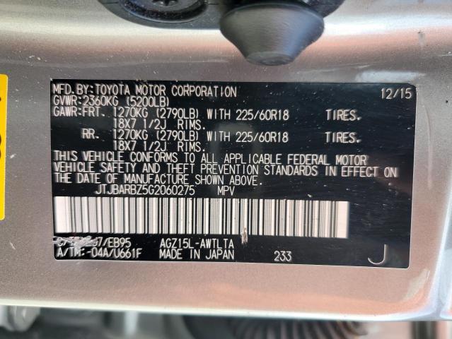 JTJBARBZ5G2060275 | 2016 LEXUS NX 200T BA