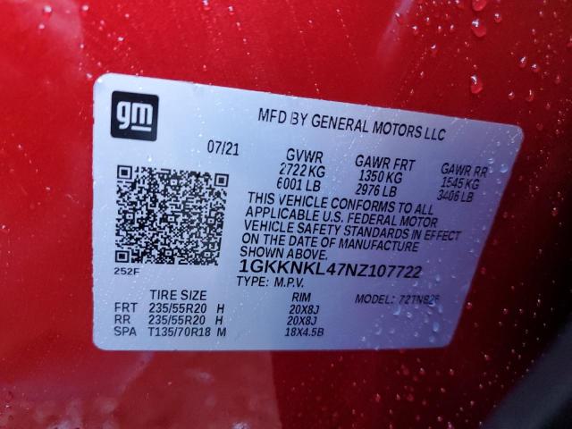 2022 GMC ACADIA SLE 1GKKNKL47NZ107722
