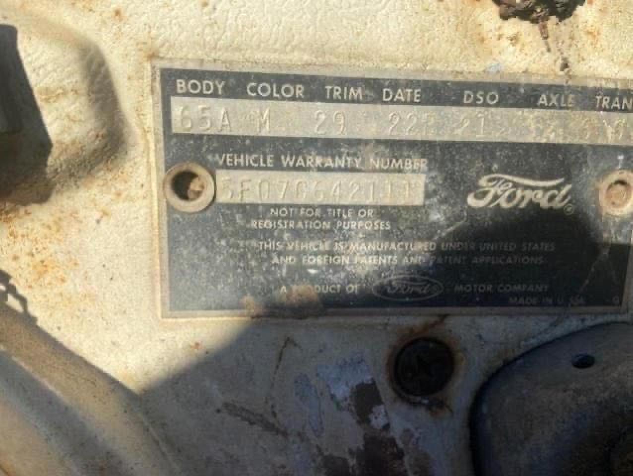 5f07c642111 5F07C642111 1965 Ford Mustang