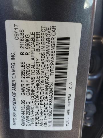 1HGCV1F33JA004725 | 2018 HONDA ACCORD SPO