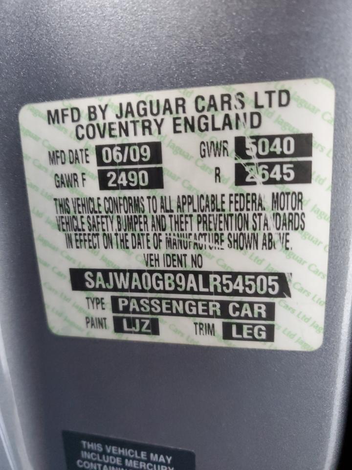 SAJWA0GB9ALR54505 2010 Jaguar Xf Premium