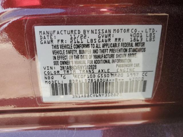 3N1AB8CV6NY312828 | 2022 NISSAN SENTRA SV