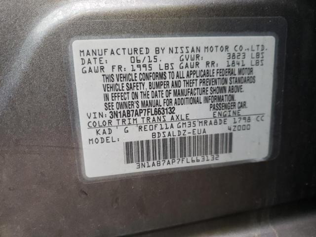 3N1AB7AP7FL663132 | 2015 NISSAN SENTRA S