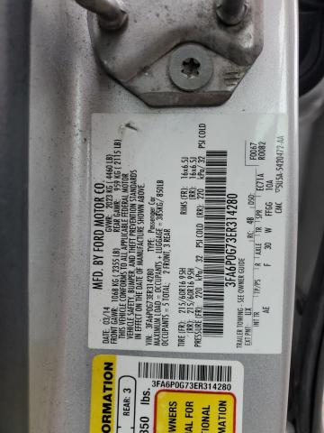 3FA6P0G73ER314280 | 2014 FORD FUSION S