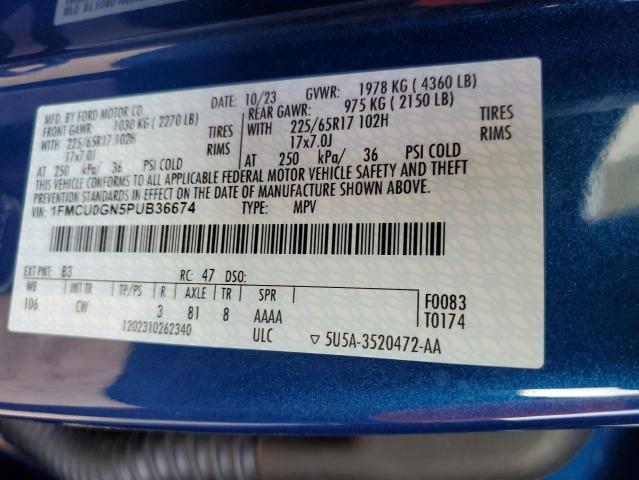 2023 FORD ESCAPE ACT 1FMCU0GN5PUB36674