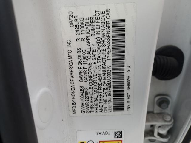 2021 ACURA TLX ADVANC 19UUB6F60MA000219