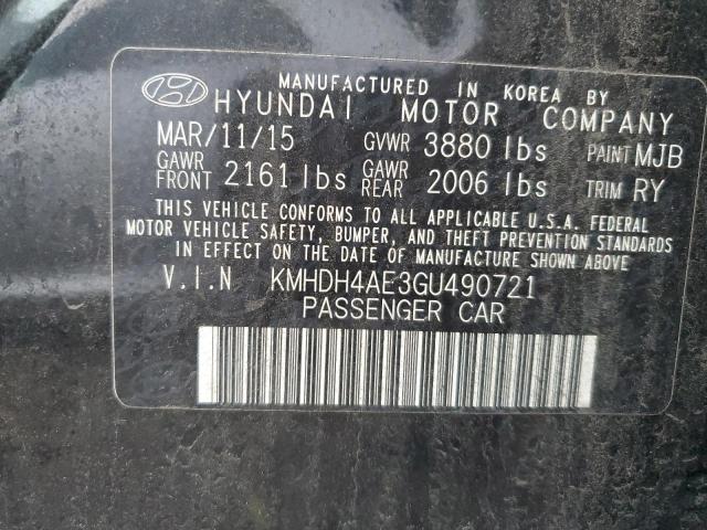 2016 HYUNDAI ELANTRA SE - KMHDH4AE3GU490721