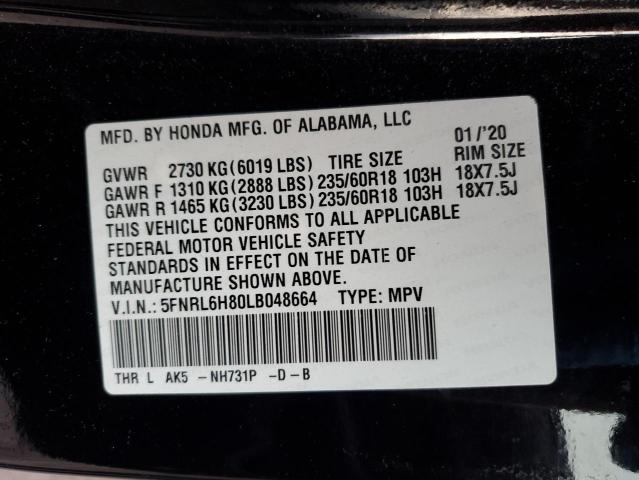 5FNRL6H80LB048664 2020 HONDA ODYSSEY - Image 13