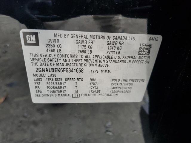 2GNALBEK6F6341668 | 2015 CHEVROLET EQUINOX LT