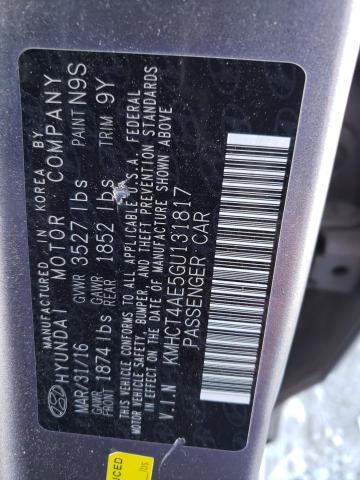 KMHCT4AE5GU131817 Hyundai ACCENT SE