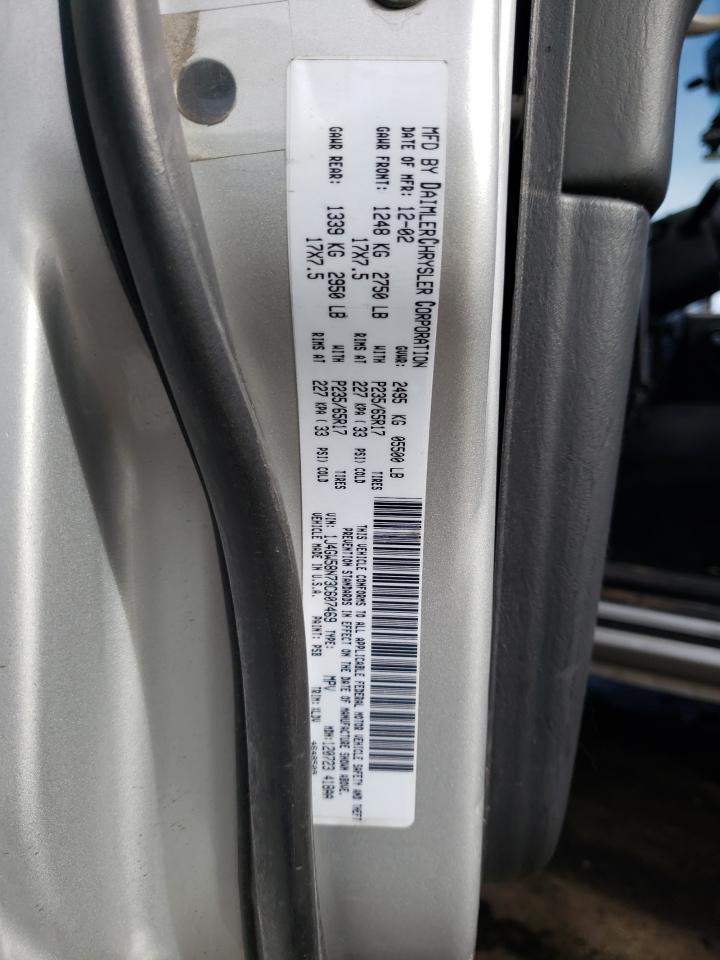 1j4gw58n73c607469 1J4GW58N73C607469 2003 Jeep Grand Cherokee Limited