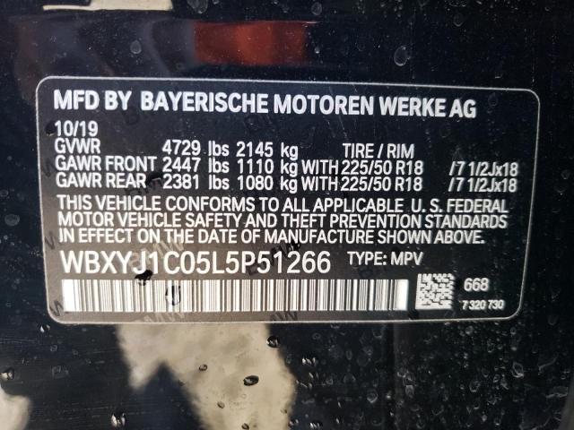 VIN WBXYJ1C05L5P51266 2020 BMW X2, Xdrive28I no.12