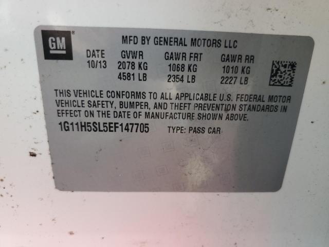 1G11H5SL5EF147705 | 2014 CHEVROLET MALIBU LTZ