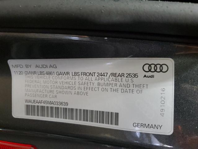 WAUEAAF45MA033639 | 2021 AUDI A4 PREMIUM