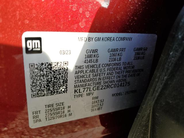 2024 CHEVROLET TRAX 1RS KL77LGE22RC014175