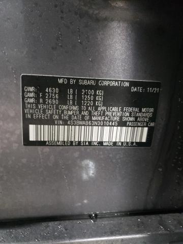 4S3BWAB63N3010445 | 2022 SUBARU LEGACY