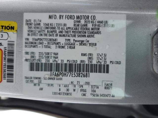 1FA6P0H77E5382681 | 2014 FORD FUSION SE