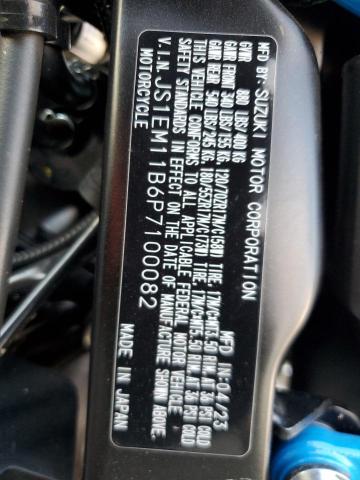 2023 SUZUKI GSX800 R JS1EM11B6P7100082