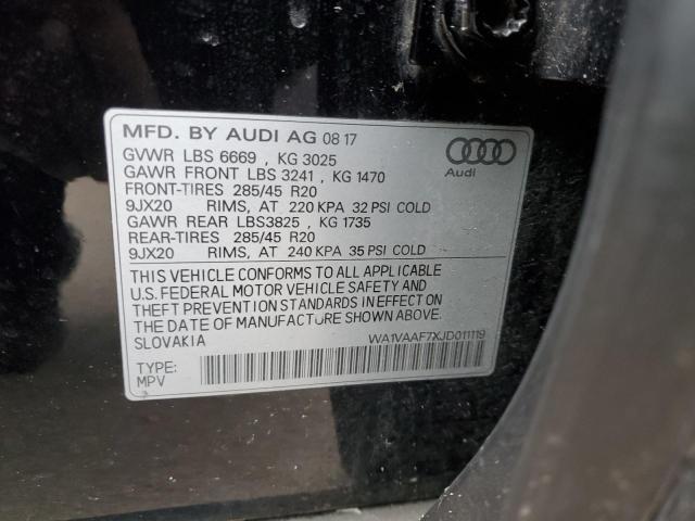 Lot #2486845422 2018 AUDI Q7 PRESTIG salvage car