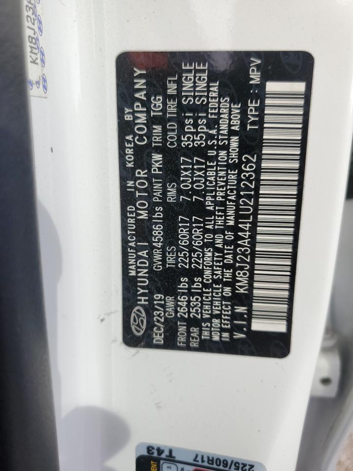 KM8J23A44LU212362 2020 Hyundai Tucson Se