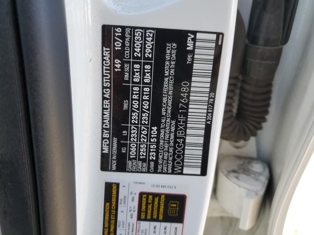 WDC0G4JBXHF176480 2017 Mercedes-Benz Glc 300