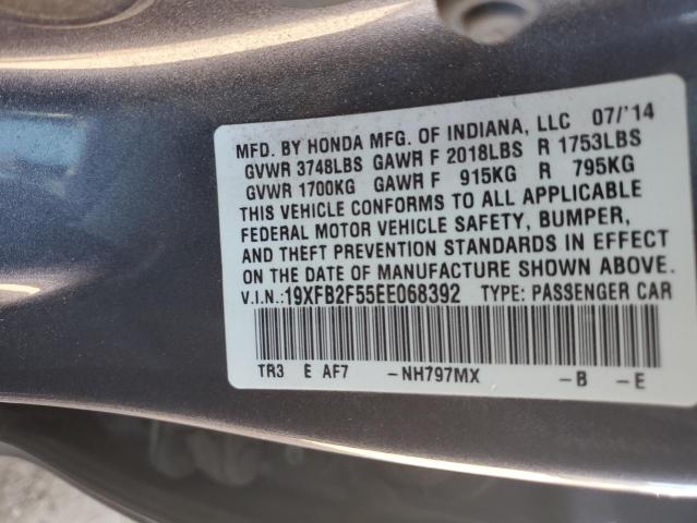 2014 Honda Civic Lx VIN: 19XFB2F55EE068392 Lot: 40678324