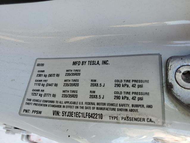 5YJ3E1EC1LF642210 | 2020 TESLA MODEL 3