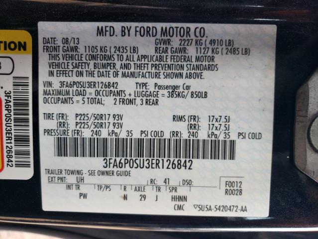 3FA6P0SU3ER126842 | 2014 FORD FUSION TIT