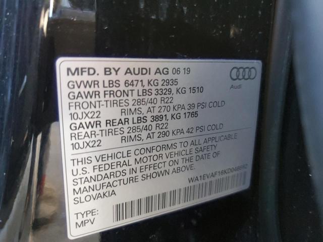2019 AUDI Q8 PREMIUM - WA1EVAF16KD046662