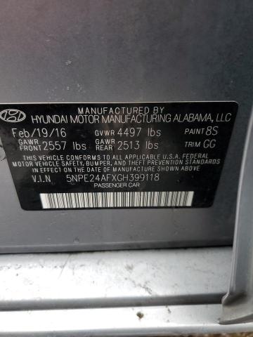 5NPE24AFXGH399118 | 2016 HYUNDAI SONATA SE