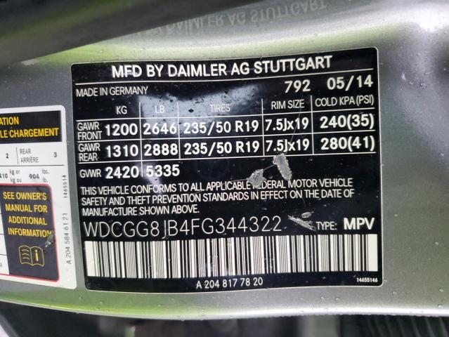 2015 MERCEDES-BENZ GLK 350 4M - WDCGG8JB4FG344322