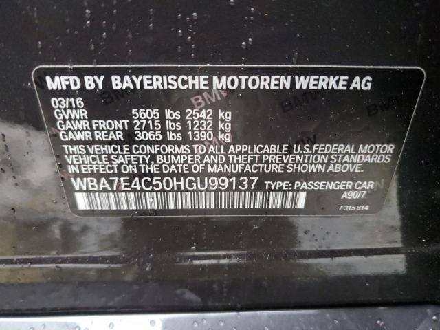 VIN WBA7E4C50HGU99137 2017 BMW 7 Series, 740 XI no.12