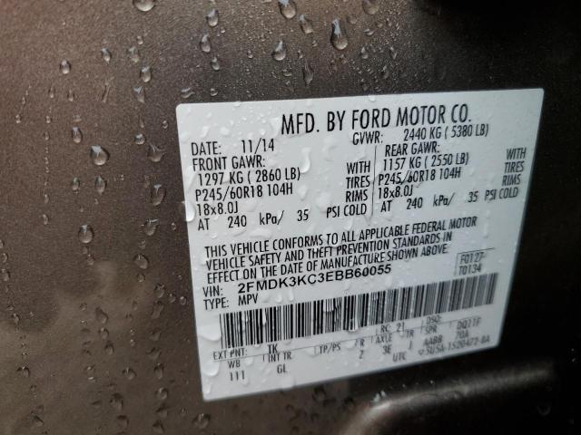 2FMDK3KC3EBB60055 | 2014 FORD EDGE LIMIT