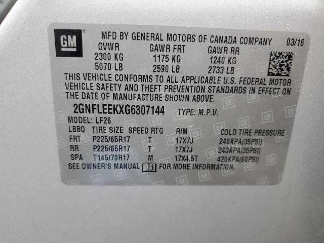 2GNFLEEKXG6307144 | 2016 CHEVROLET EQUINOX LS