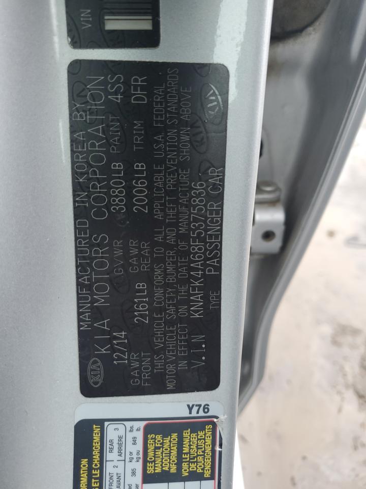 KNAFK4A68F5375836 2015 Kia Forte Lx