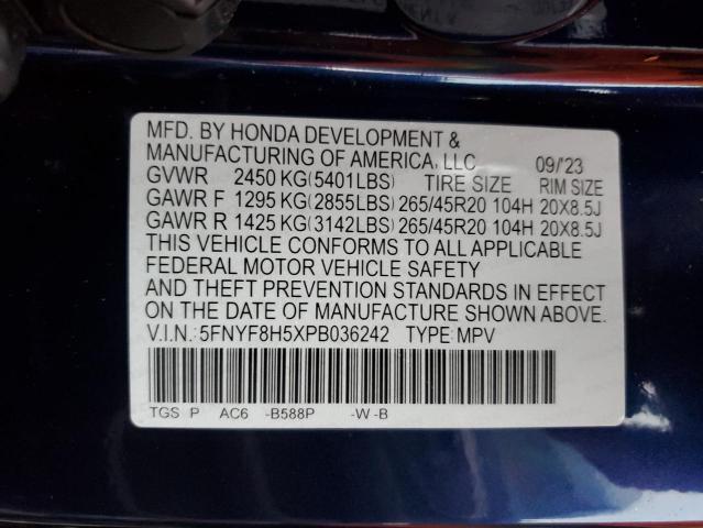 2023 HONDA PASSPORT 5FNYF8H5XPB036242