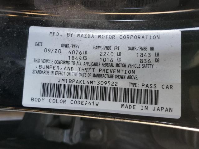 JM1BPAKL4M1309522 | 2021 MAZDA 3 SELECT