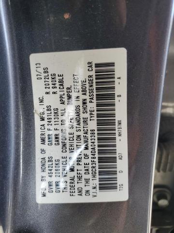 1HGCR3F84DA043386 | 2013 Honda accord exl