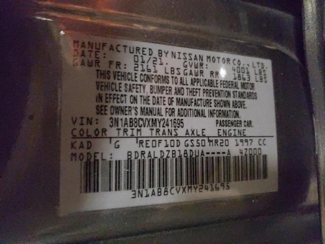 2021 Nissan Sentra Sv VIN: 3N1AB8CVXMY241695 Lot: 38622194