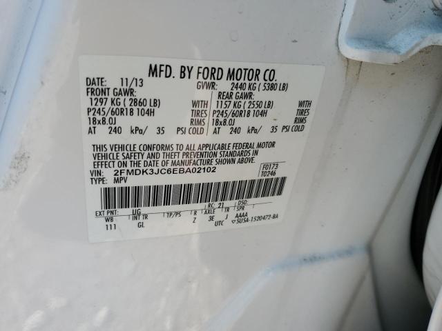 2FMDK3JC6EBA02102 | 2014 FORD EDGE SEL