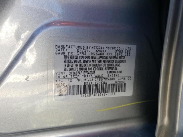 3N1AB7AP1EY240385 | 2014 NISSAN SENTRA S