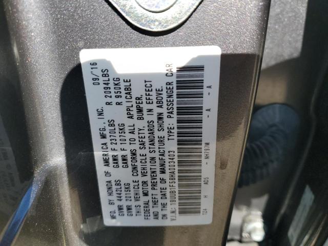 19UUB1F58HA003403 | 2017 ACURA TLX TECH