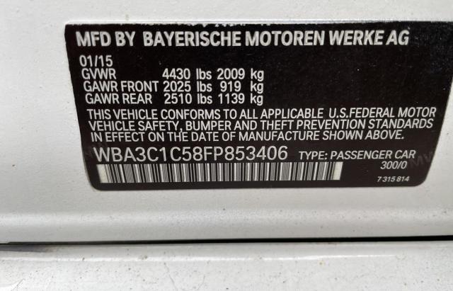 WBA3C1C58FP853406 | 2015 BMW 328 I SULE