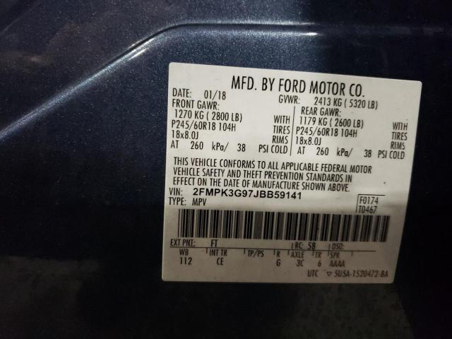 2FMPK3G97JBB59141 2018 FORD EDGE, photo no. 13