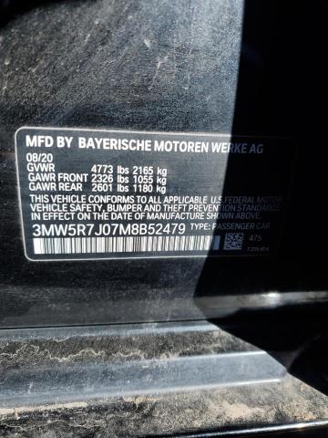 3MW5R7J07M8B52479 | 2021 BMW 330XI